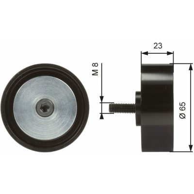 Vratná/vodicí kladka, klínový žebrový řemen GATES T36082 – Zboží Mobilmania