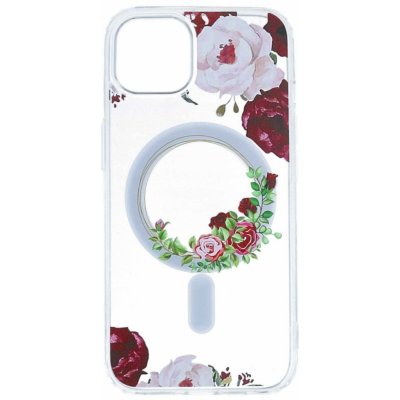 Pouzdro Tel Protect Flower iPhone 14 MagSafe s červenými květy – Zboží Mobilmania