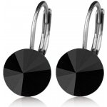 Šperky4U ocelové náušnice black NBSS08-BK – Sleviste.cz