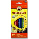 Koh i Noor 3132/12 trojhranné pastelky Triocolor tenké 12 barev tygr – Zboží Mobilmania