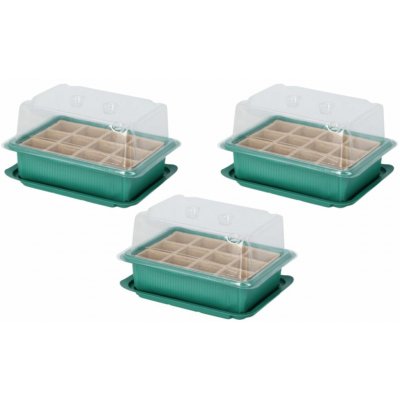 Igotrend SET 3 ks Minipařeniště ochranný poklop na rostliny 20 x 14 x 12 cm – Zboží Dáma