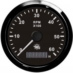 Otáčkoměr 0-3000 ot./min Barva: Černý ciferník, stříbrný rámeček | Zboží Auto