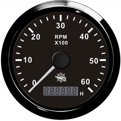 Otáčkoměr 0-3000 ot./min Barva: Černý ciferník, stříbrný rámeček | Zboží Auto