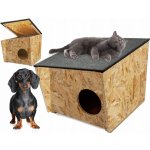 Florazoo Budka pro kočky béžová obdélníková 54 x 43 x 41 cm – HobbyKompas.cz