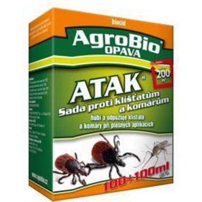 AgroBio Atak Sada proti klíšťatům a komárům 100 ml + 100 ml – HobbyKompas.cz