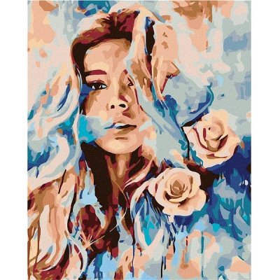 zuty Malování podle čísel Růžová žena 80 x 100 cm vypnuté plátno na rám – Hledejceny.cz
