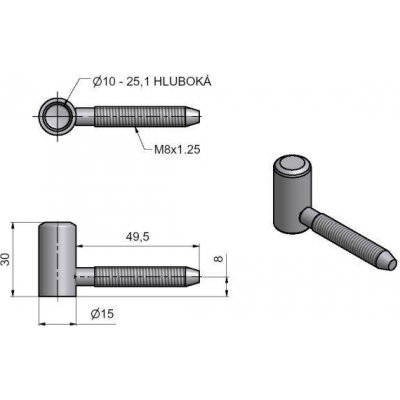TKZ Závěs dveřní 60/10 HD, bílý zinek – Hledejceny.cz
