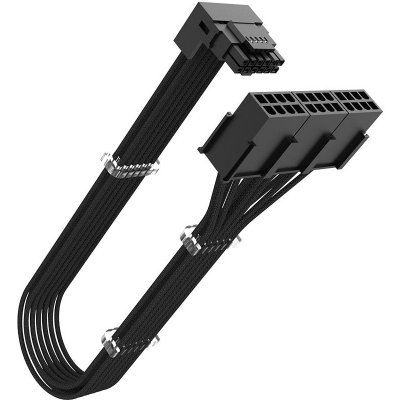 AKASA G-Nexus PX24, 16-pin na 3x 8-pin, 12VHPWR Adaptér, 30cm, 90° AK-CBPW31-30BK – Zboží Živě