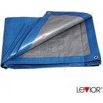 Levior 25248 Zakrývací plachta s oky s UV 140g/m2 zesílená 6 x 8m modro stříbrná – Hledejceny.cz