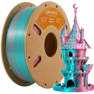 Eryone Dual-Color Silk PLA Teal&Orange Red 1,75mm 1 kg – Zboží Živě