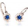 Náušnice Cutie Jewellery dětské zlaté C2151R-Blue Dark