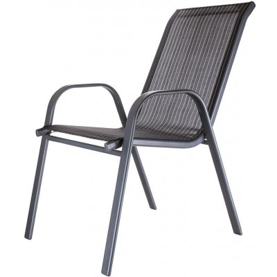 M.A.T. GROUP židle zahradní HARROW 56x68x93cm ocel/textilén ČER (2ks) – Hledejceny.cz
