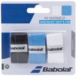 Babolat My overgrip 3ks bílá/černá/modrá – Hledejceny.cz