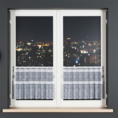 Dekorační metrážová vitrážová záclona EGON bílá výška 50 cm MyBestHome – Zboží Mobilmania