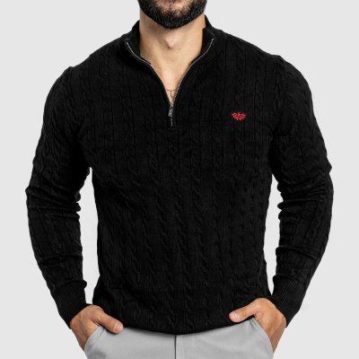 Iron Aesthetics Cable Knit černý – Zboží Dáma