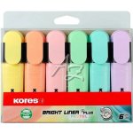 Kores Bright Liner Plus Pastel 6 ks 36616 – Zboží Živě