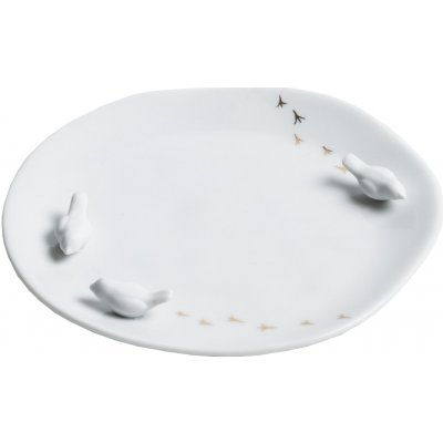 räder Porcelánový talířek Bo Birds 13,5 cm, bílá barva, porcelán – Zboží Dáma