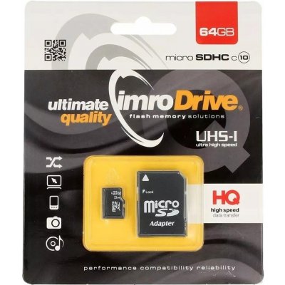 IMRO microSDXC Class 10 64 GB 34216 – Zboží Mobilmania