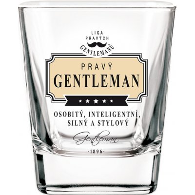 Nekupto Sklenice na whisky Pravý gentleman 220 ml – Zboží Mobilmania