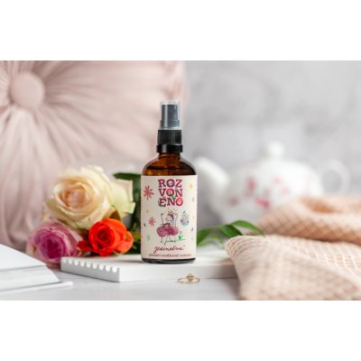 Rozvoněno Jedinečná přírodní osvěžovač vzduchu s geránií a palmovou růží 100 ml – Sleviste.cz