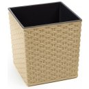 Lamela Designový květináč JUKA RATTAN 19 x 19 cm hnědý