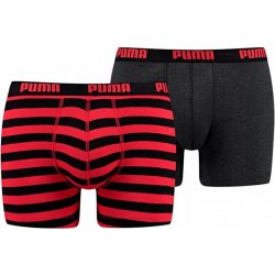 Puma pánské boxerky Stripe 1515 Boxer 2P červené