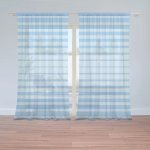 Sablio Záclony Světle modré pruhy: 2ks 150x250cm – Hledejceny.cz