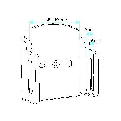 Brodit držák do auta na mobilní telefon nastavitelný, bez nabíjení, š. 49-63 mm, tl. 9-13 mm 511231 – Zboží Mobilmania