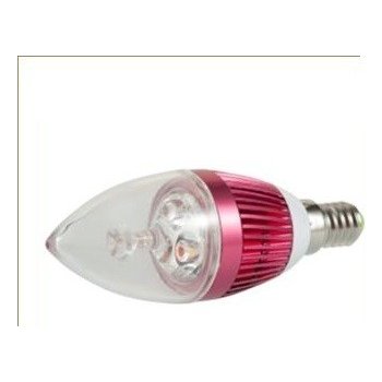 LEDtechnics Dekorační LED žárovka E14 60 SMD Teplá bílá svíčka průhledný kryt alu 4W 340 lm