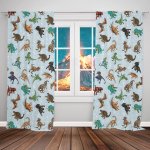 IMPAR Závěsy Dinosauří pattern (Rozměr : 140x250, Materiál: Blackout) – Hledejceny.cz