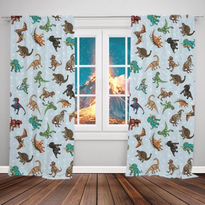 IMPAR Závěsy Dinosauří pattern (Rozměr : 140x250, Materiál: Blackout) – Hledejceny.cz