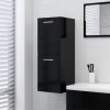 Koupelnový nábytek Nábytek XL Koupelnová skříňka černá 30 x 30 x 80 cm kompozitní dřevo