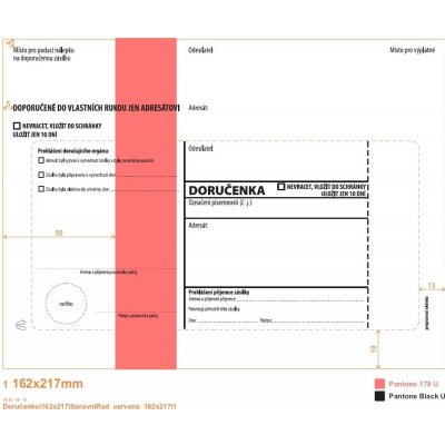 Obálka dodejka s červeným pruhem, samolepící s páskou, samopropisovací 162x217 mm 1ks – Zboží Živě