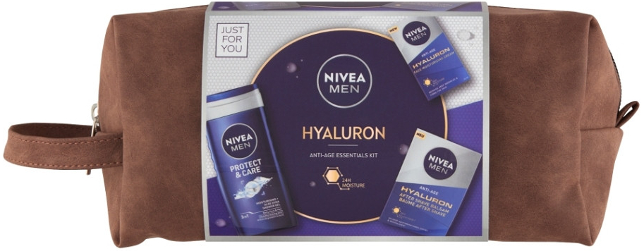 Nivea Men Hyaluron balzám po holení Hyaluron 100 ml + pleťový krém Hyaluron 50 ml + sprchový gel Protect 250 ml dárková sada