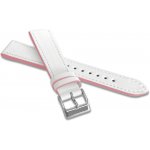 Minet Bílý prošitý slim z luxusní kůže top grain MSTUW1 – Zboží Dáma