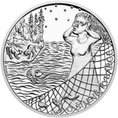 Česká mincovna Stříbrná medaile Pověsti českých hradů Šílená rybářka na Bítově proof 1 oz – Zboží Dáma