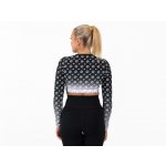 Crop Top Crussis dlouhý rukáv dámský BLACK WHITE – Zbozi.Blesk.cz