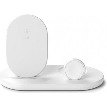 Belkin 3v1 Bezdrátová stanice pro iPhone/Apple Watch/AirPods bílá (WIZ001vfWH)