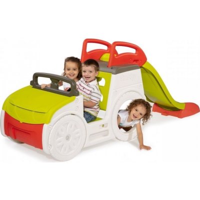 Smoby Prolézačka Auto s pískovištěm a se skluzavkou 150 cm – Zboží Dáma