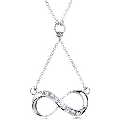 Šperky eshop Stříbrný s přívěskem symbol INFINITY se zirkony AC22.17 – Zboží Mobilmania