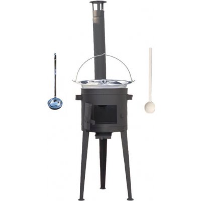 Kessel kotlík na guláš nerez 15 l INOX 1,2 mm speciální žáruvzdorná kotlina vysoká Plus 600 °C 36 cm poklice nerez 41 cm INOX naběračka 350 ml a vařečka 50 cm SUPER PARTY – Hledejceny.cz