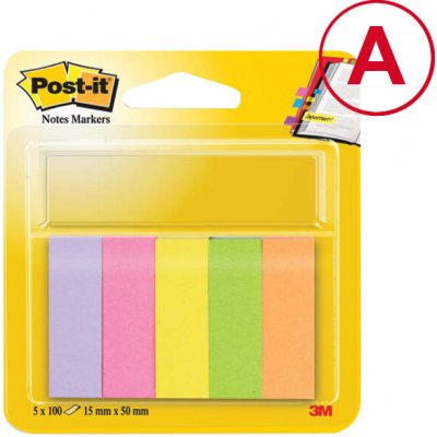 Záložky Post-it papírové, 15x50 mm – Hledejceny.cz