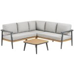 Nordic Living zahradní set rohové pohovky a stolku Comi Šedý – Hledejceny.cz