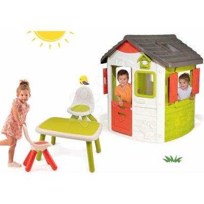 Smoby set domeček Jura Lodge se dvěma dveřmi a 3 židličky Kid Chair 810500-22 – Hledejceny.cz