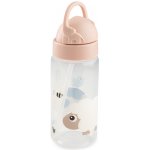 DONE BY DEER Dětská láhev s brčkem Tiny Farm 350 ml růžová – Zboží Mobilmania