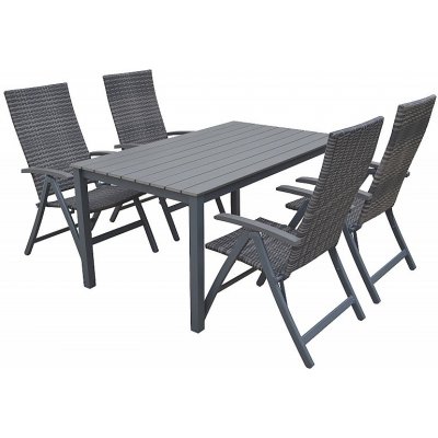 DEOKORK Zahradní ratanová sestava CALVIN I. 1+4 (šedá) – Hledejceny.cz