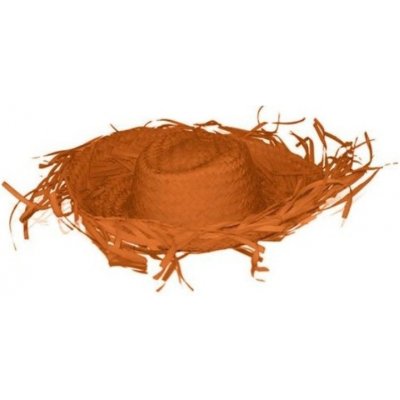 Plážový slaměný klobouk oranžový slamák