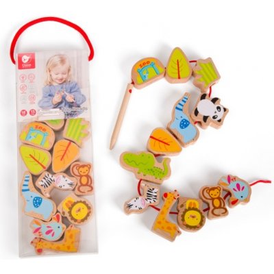 Classic world Korále dřevěné navlékací ZOO – Zboží Dáma