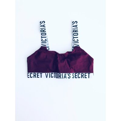 Victoria's Secret Vine pohodlná Bralette s nápisy VS po celém obvodu Vínová – Zboží Mobilmania