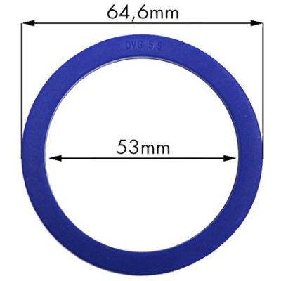 Těsnění hlavy 64,6x53x5,5 mm, 80SH modrý silikon FDA, La San Marco